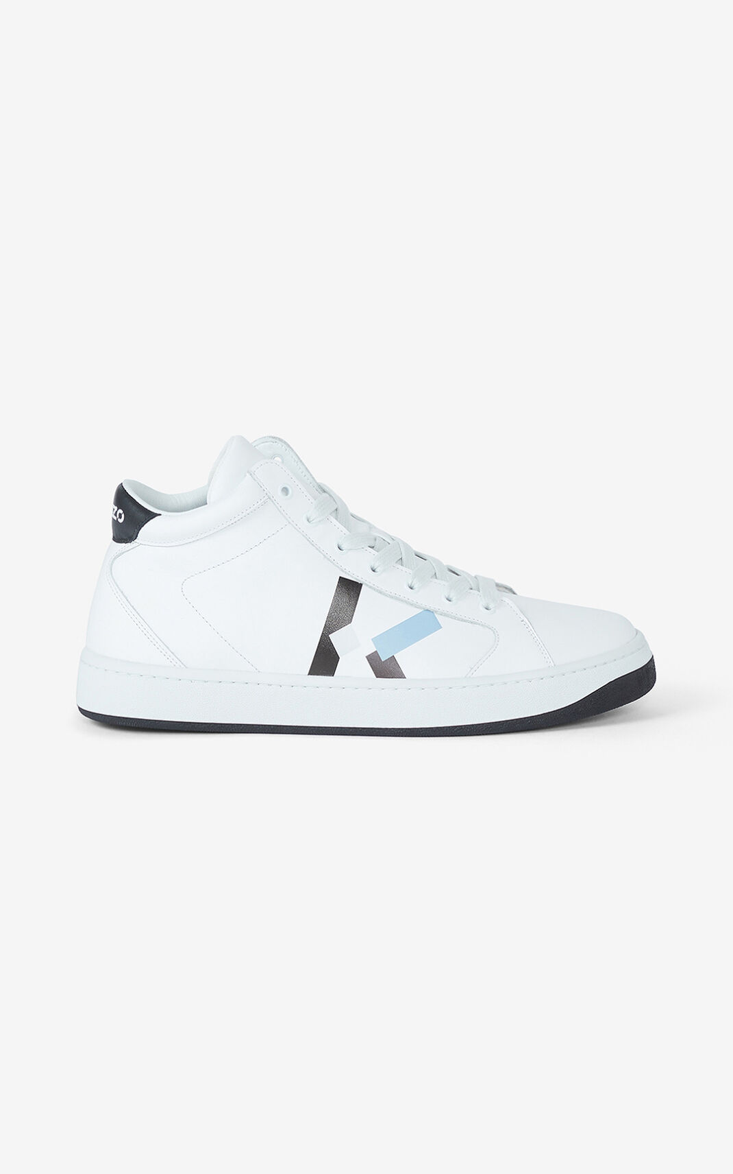 Tenis Kenzo Kourt Cuero Altas top Hombre Gris - SKU.7013068